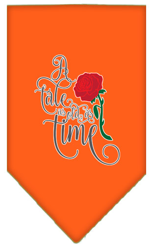 Timeless Tale Screen Print Bandana Orange Large